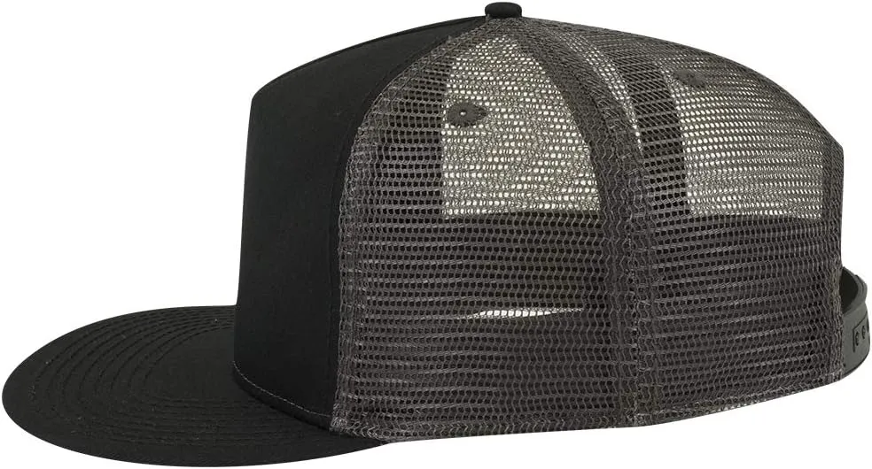 OTTO Square Flat Visor SNAP 5 Panel Mesh Back Trucker Snapback Hat