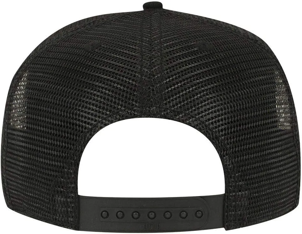 OTTO Square Flat Visor SNAP 5 Panel Mesh Back Trucker Snapback Hat