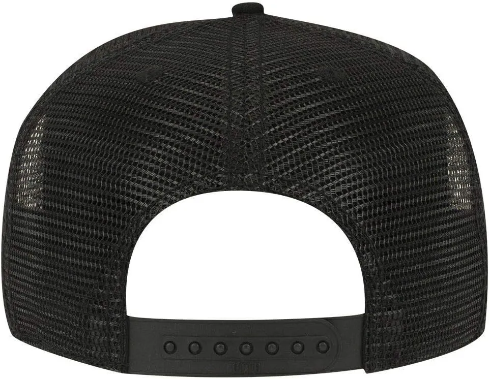 OTTO Square Flat Visor SNAP 5 Panel Mesh Back Trucker Snapback Hat