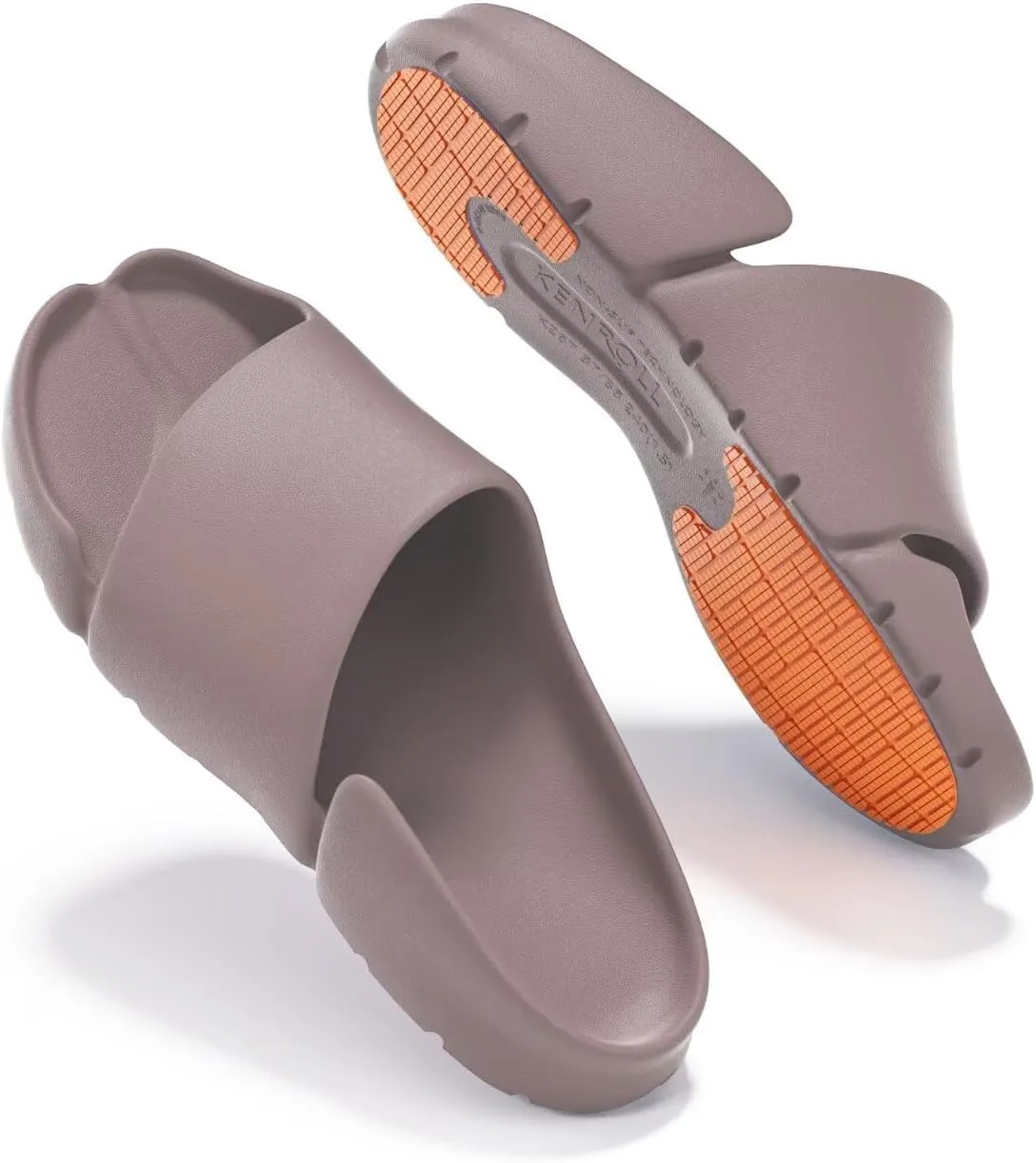 Outdoor Slide Sandals, Non Slip Summer Slippers for Women and Men, Indoor Lightweight House Shower Shoes