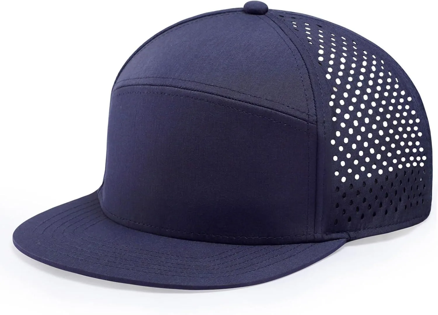 Oversize XXL Blank Flatbill Mesh Snapback Cap for Big Head 23.6"-25.6" Extra Large 6 Panel Camper Style Hat Baseball Cap