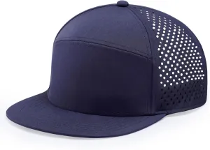 Oversize XXL Blank Flatbill Mesh Snapback Cap for Big Head 23.6"-25.6" Extra Large 6 Panel Camper Style Hat Baseball Cap