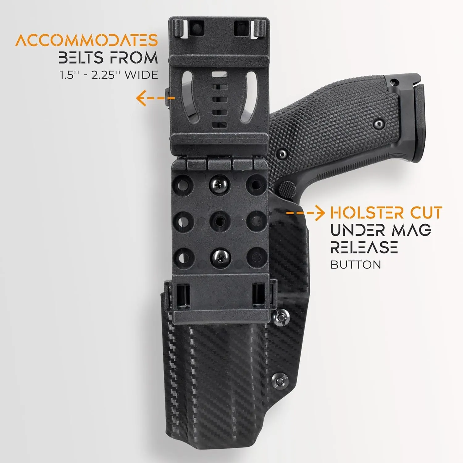 OWB Classic Clip-On Holster Fits S&W M&P9 Competitor Outside The Waistband Carry Gun Holster Kydex American Made Durable Lightweight Carry Gear