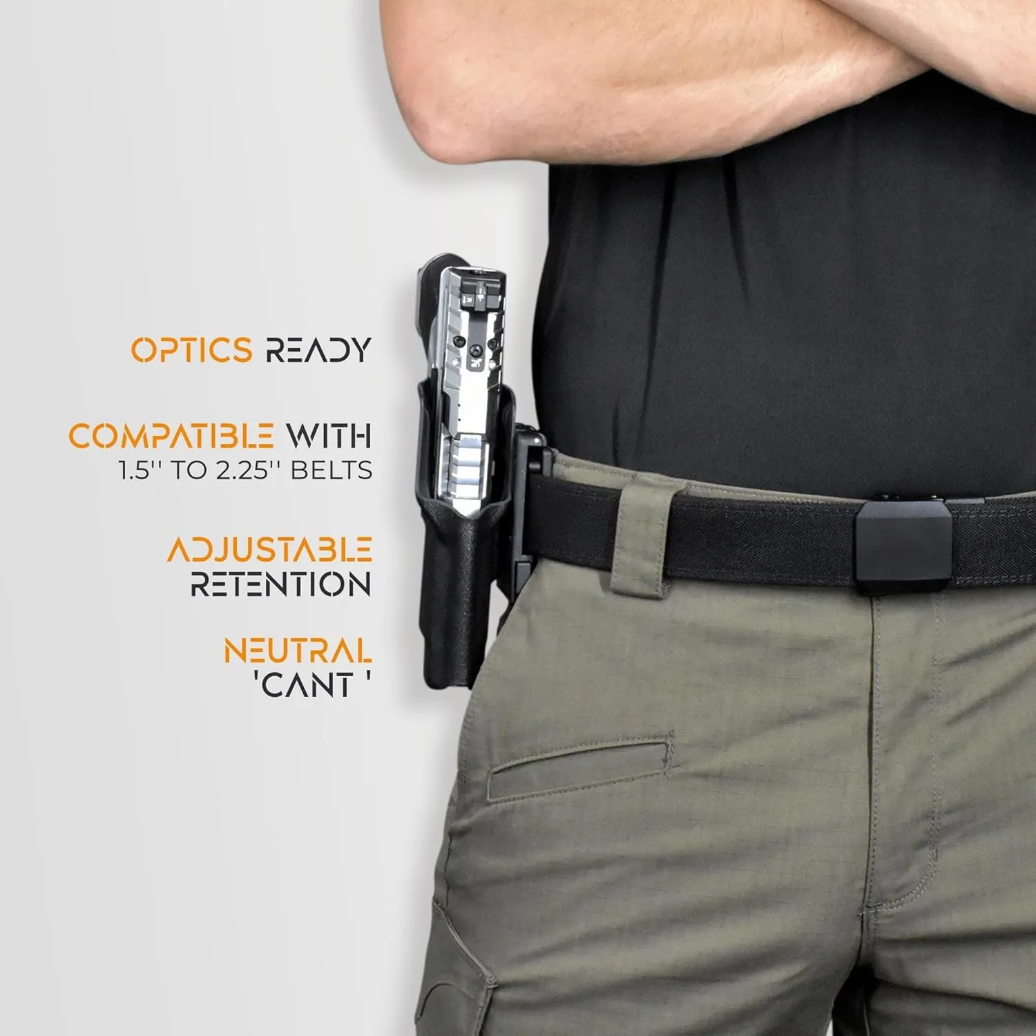 OWB Classic Clip-On Holster Fits S&W M&P9 Competitor Outside The Waistband Carry Gun Holster Kydex American Made Durable Lightweight Carry Gear