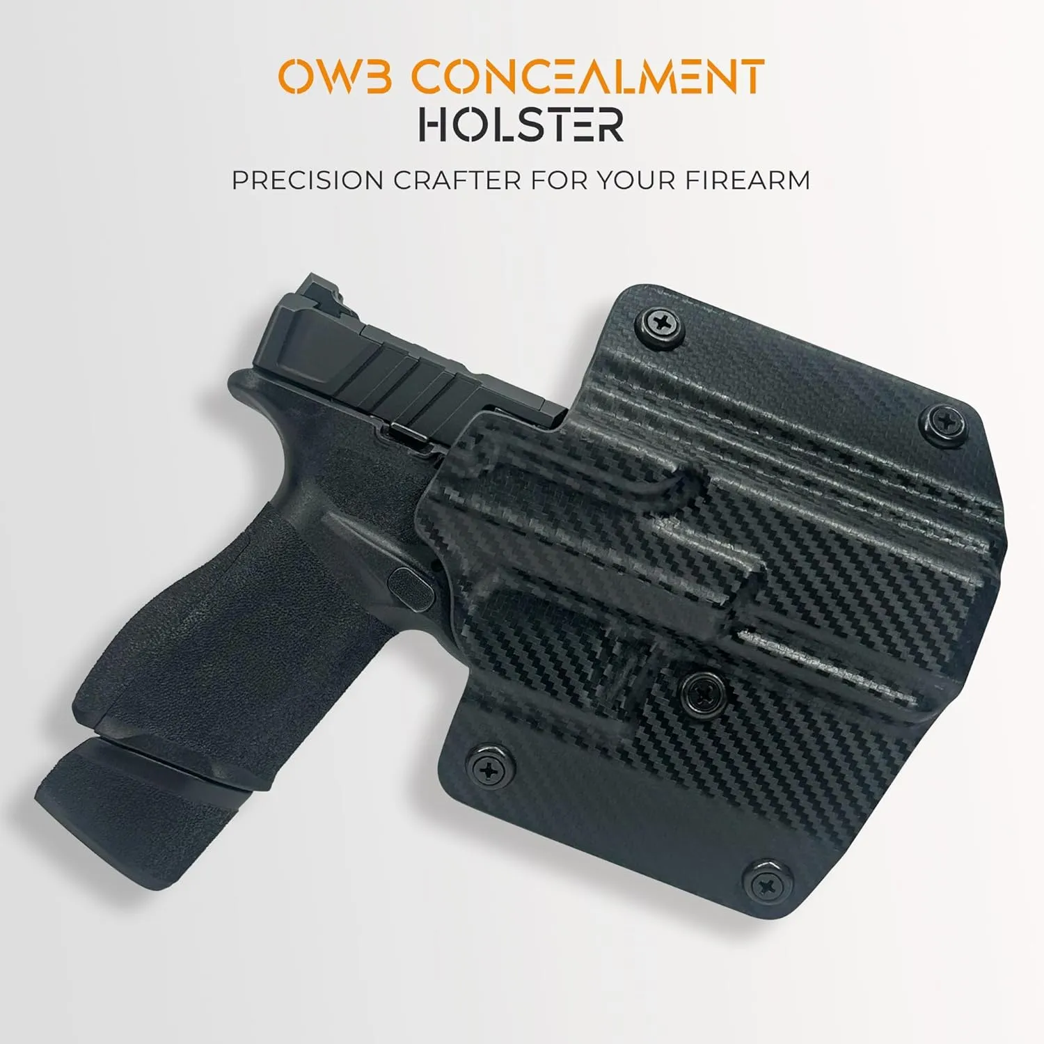 OWB Concealment Holster Fits Shadow Systems MR920 Outside The Waistband Kydex Gun Holster American Made Durable Lightweight Concealed Carry Gear