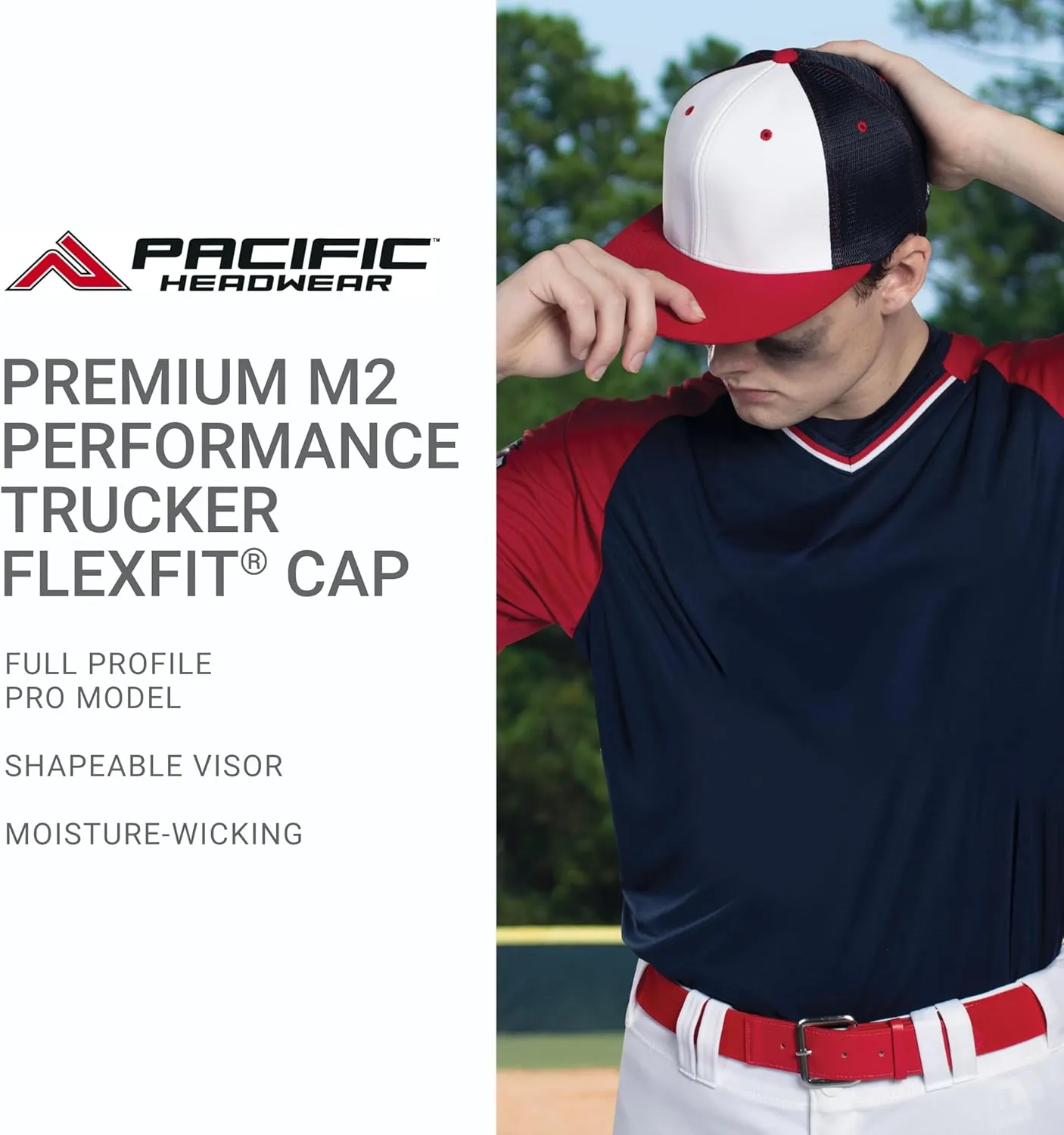 Pacific Headwear Premium M2 Performance Trucker Flexfit Cap