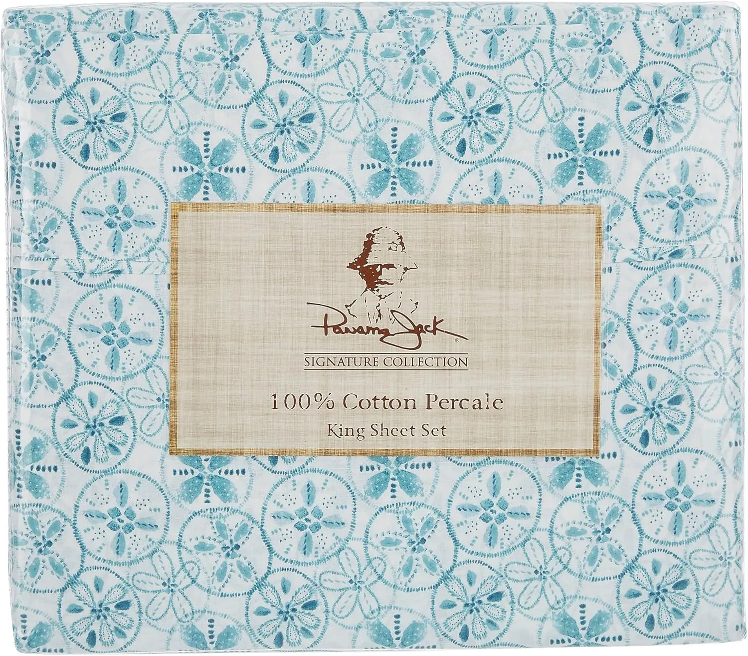 Panama Jack Sand Dollar Sheet Set Queen Turquoise