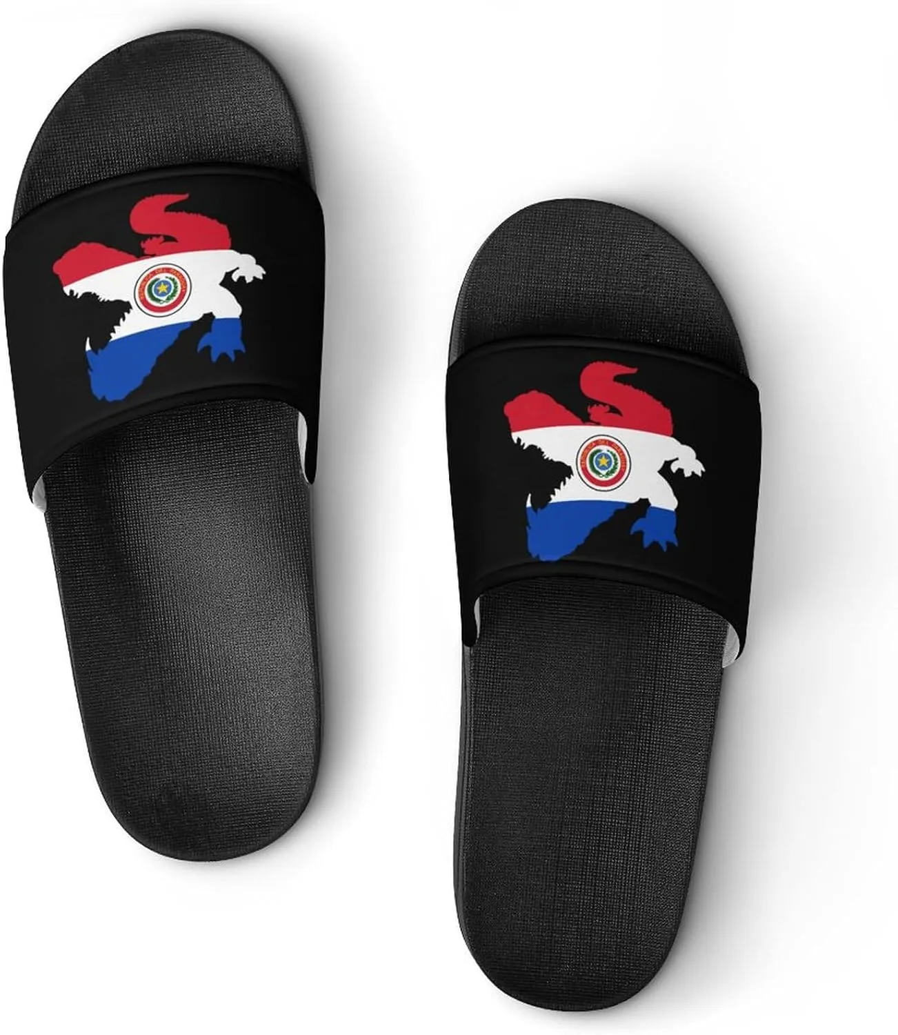 Paraguay Flag Crocodile Alligator Unisex Non-Slip Home Slippers Open-toe Outdoor Indoor Slide Shoes Shower Sandals