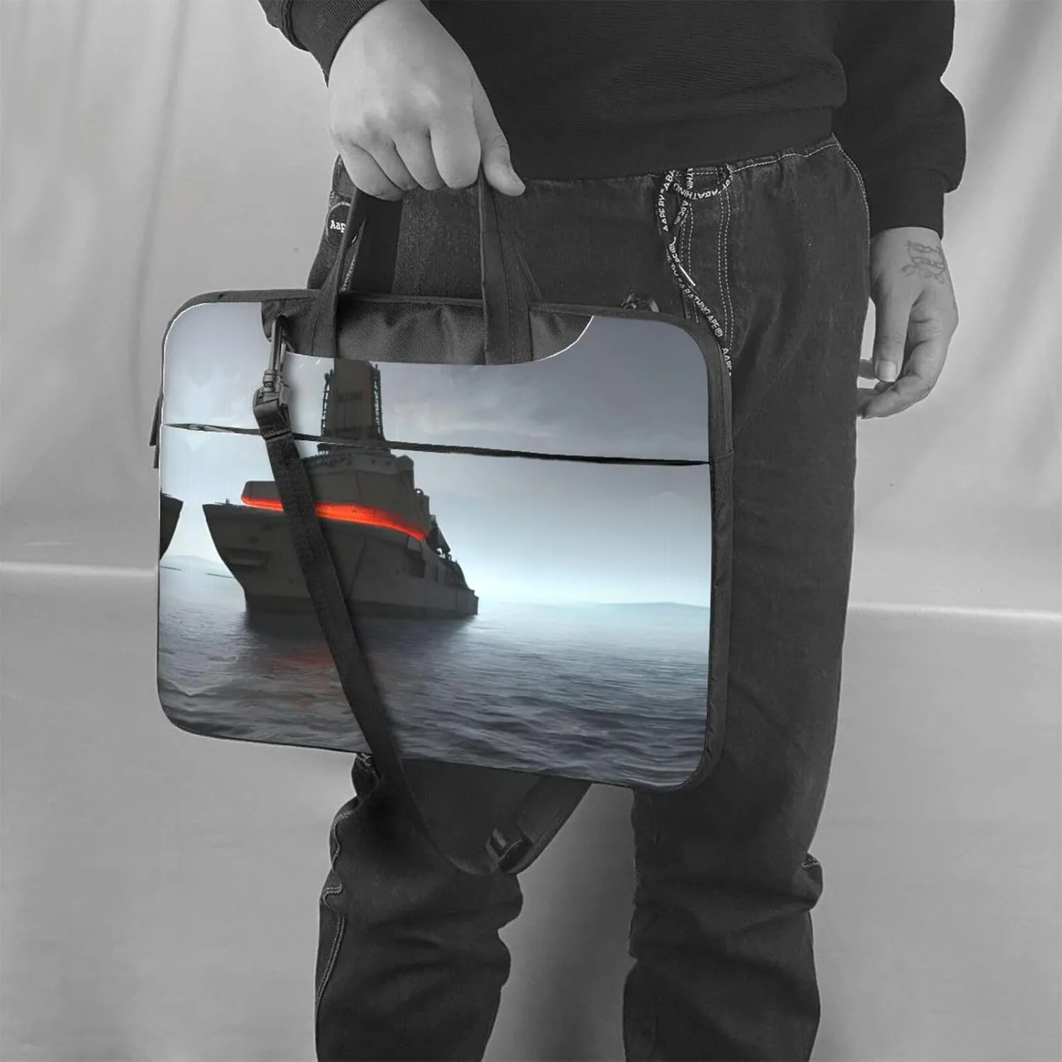 Paris Eiffel Tower Stylish And Lightweight Laptop Messenger Bag,Handbag,Briefcase,Perfect For Business Travel