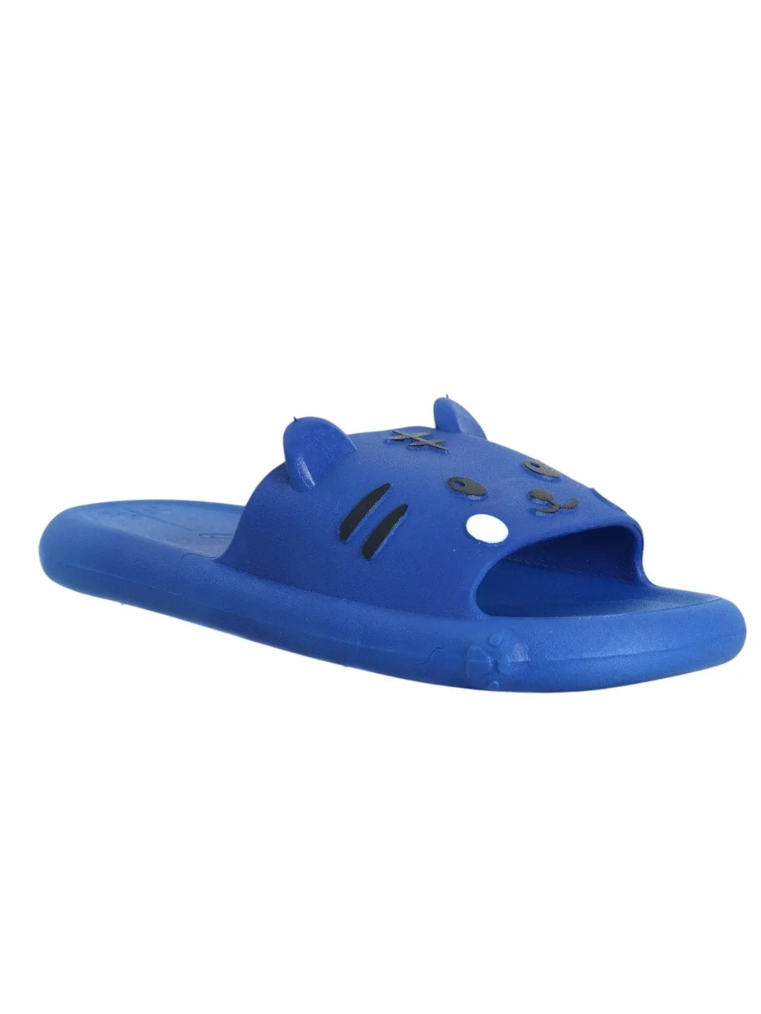 Playful Blue Cat-Themed Slides for Boys