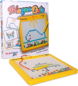 Playmags Large Magnetic Drawing Board for Kids - Magna Dots Doodle Board with Magnetic Pen - 12.5" Large Size with Kid Safe Magnets - Fun toy Birthday Gift