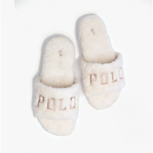 Polo Ralph Lauren ROBIN PLATFORM Womens Slide Slippers Cream