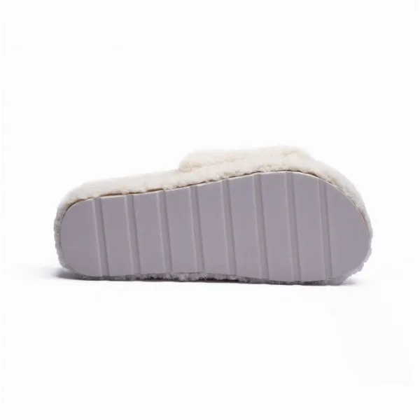 Polo Ralph Lauren ROBIN PLATFORM Womens Slide Slippers Cream