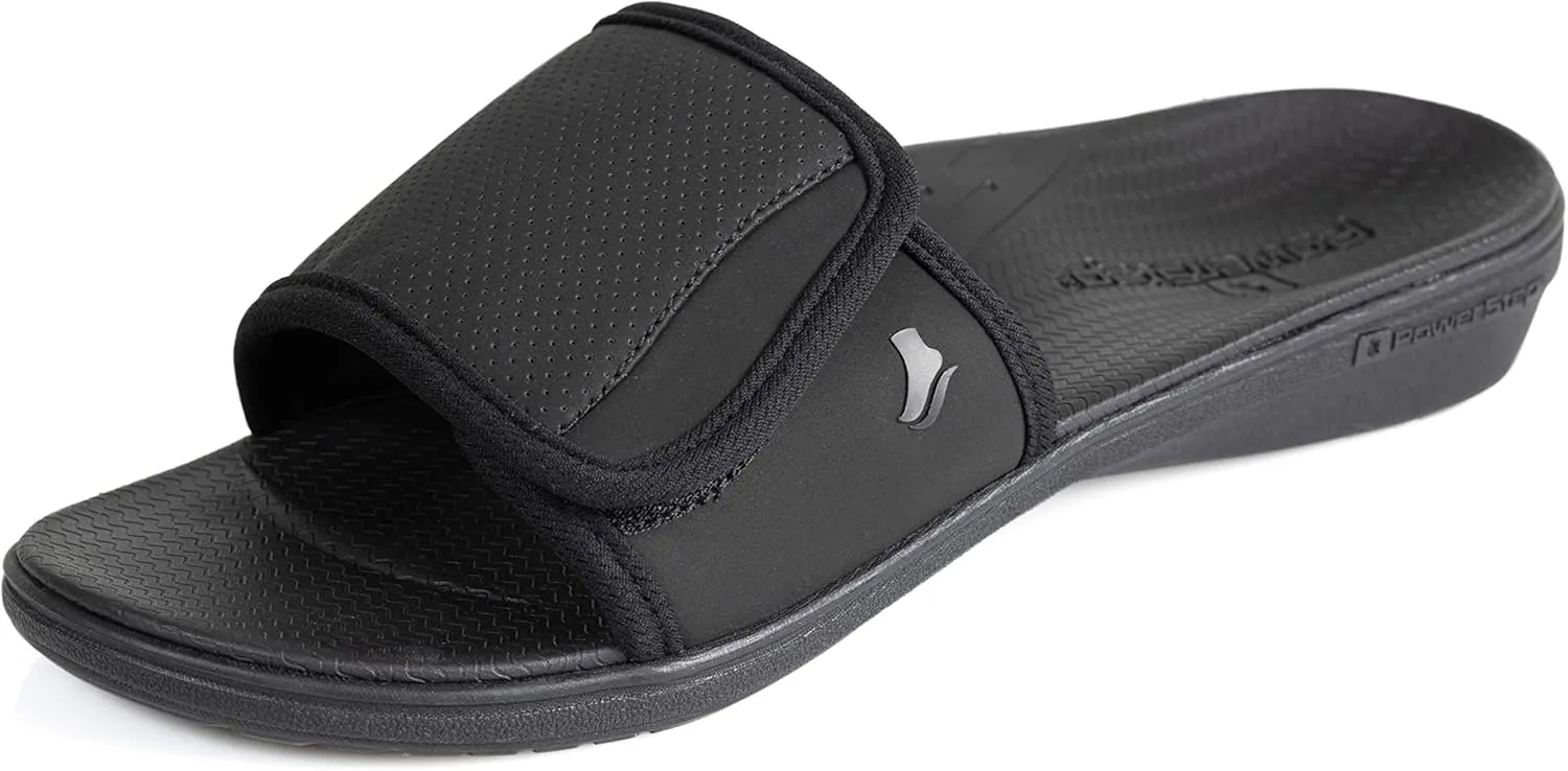 Powerstep ArchWear, Men's Slide Sandal with Arch Support, Plantar Fasciitis Pain Relief, Lightweight Orthotic Sandal