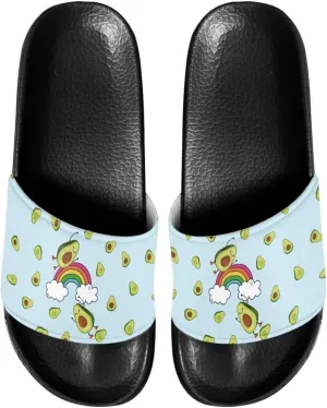 Print Womens Slippers Adult Comfort Slide Sandal House Slippers Flat Slides Shower Sandals for Summer Outdoor