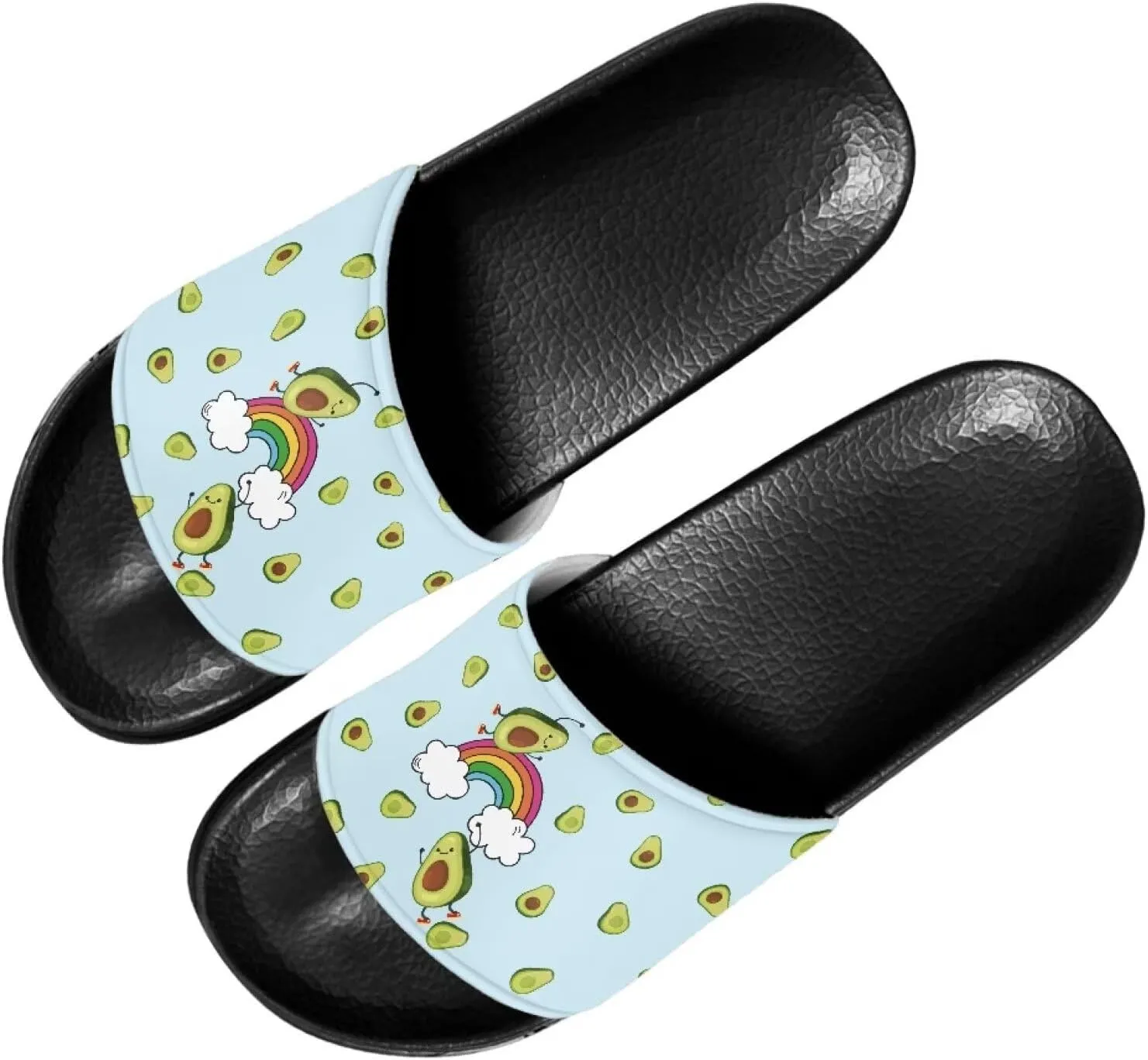 Print Womens Slippers Adult Comfort Slide Sandal House Slippers Flat Slides Shower Sandals for Summer Outdoor