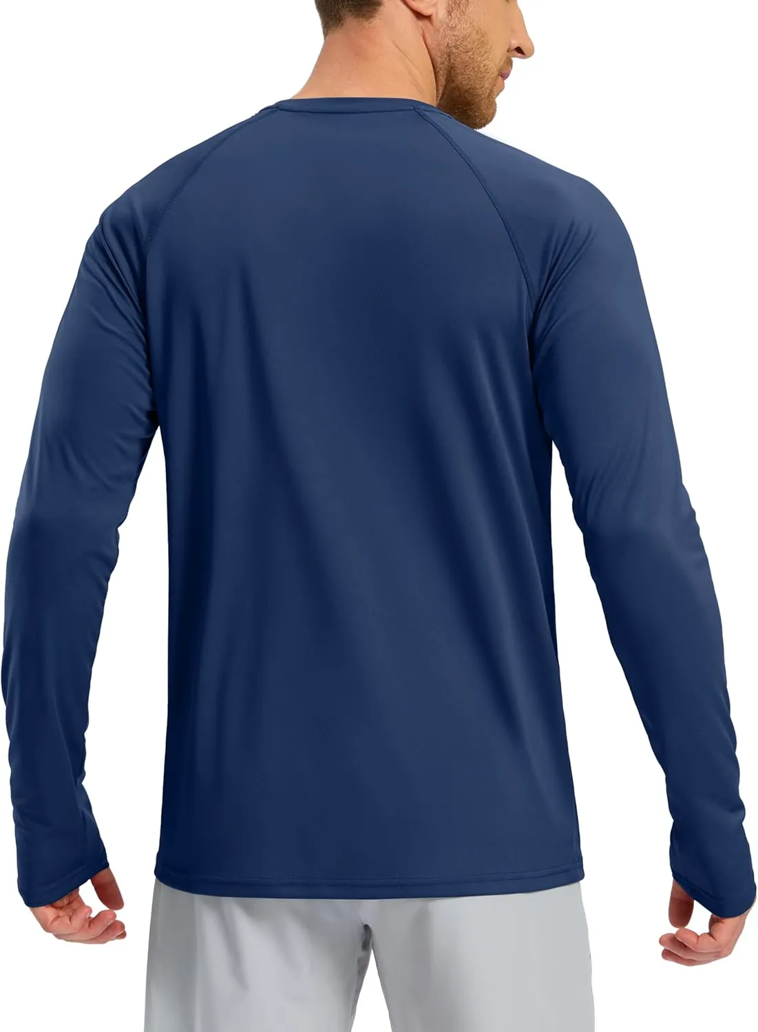 Pudolla Men's Sun Protection Shirts UV SPF UPF 50  Rash Guard Long Sleeve Lightweight Quick Dry Brethable Swimming Fishing