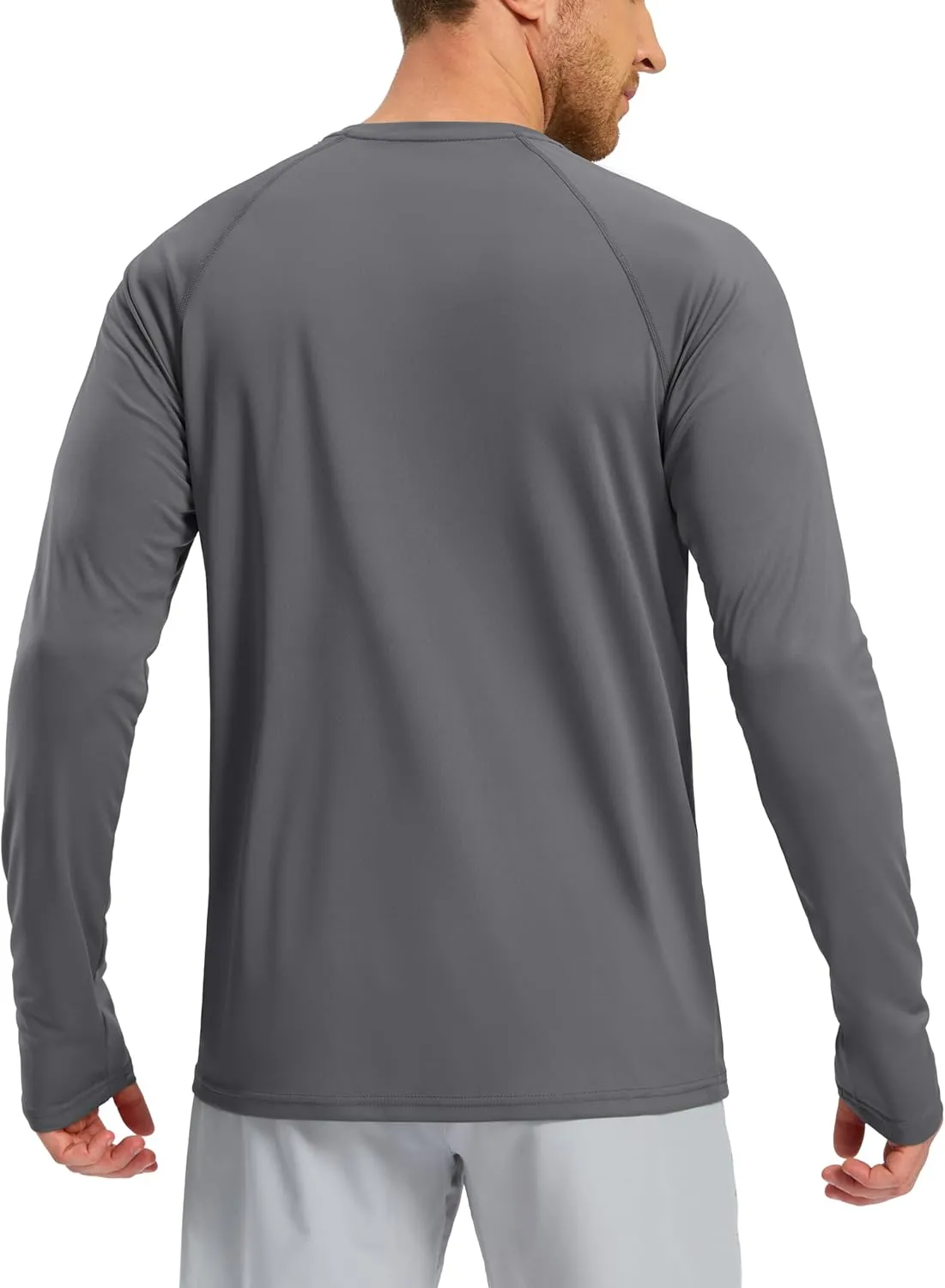 Pudolla Men's Sun Protection Shirts UV SPF UPF 50  Rash Guard Long Sleeve Lightweight Quick Dry Brethable Swimming Fishing