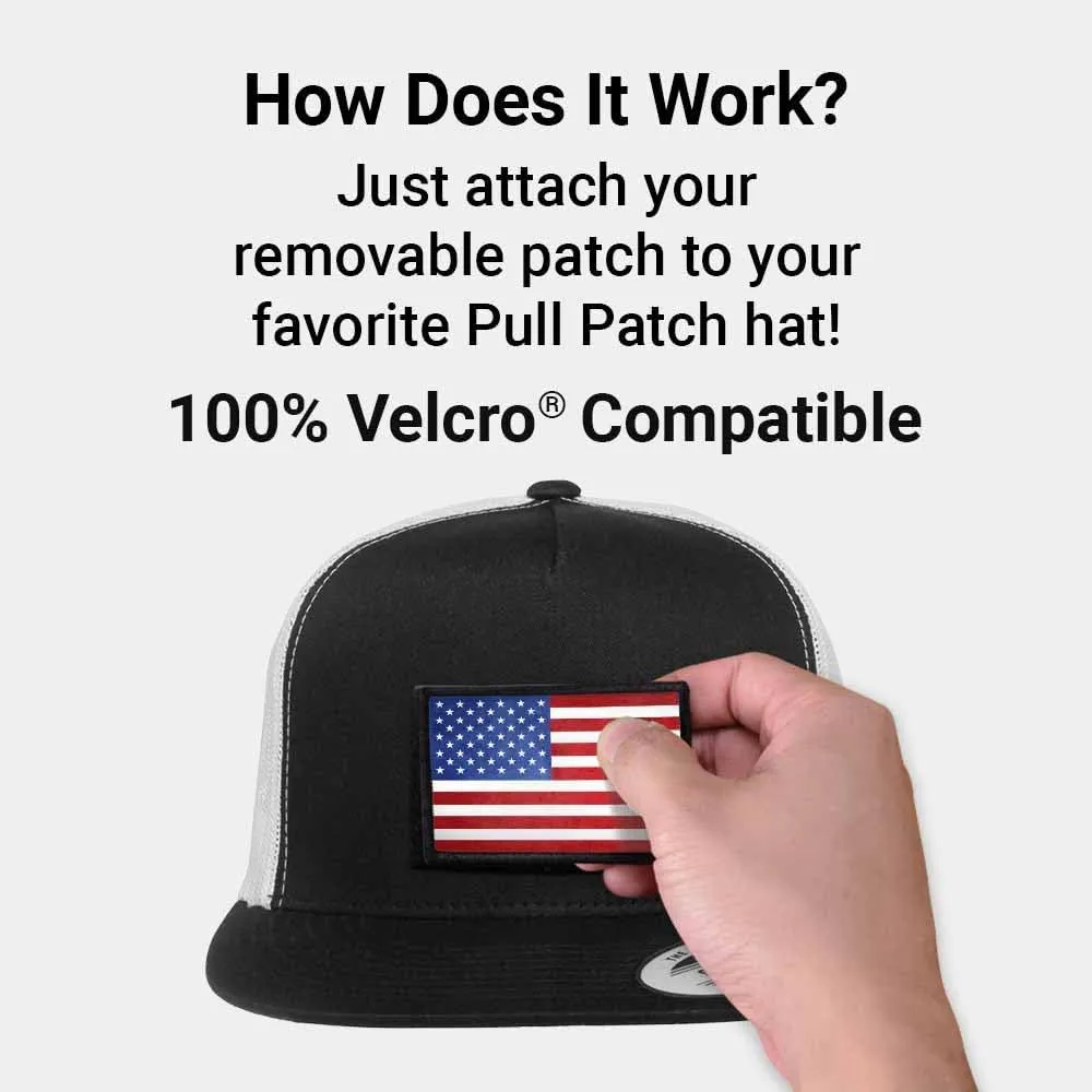 Pull Patch Tactical Hat | Authentic Snapback Flat Bill Trucker Cap | 2x3 Loop Surface to Attach Morale Hook Patches