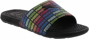 PUMA Cool Cat New Repeat Girls' (11-3) Slide Sandal Black in Size 12
