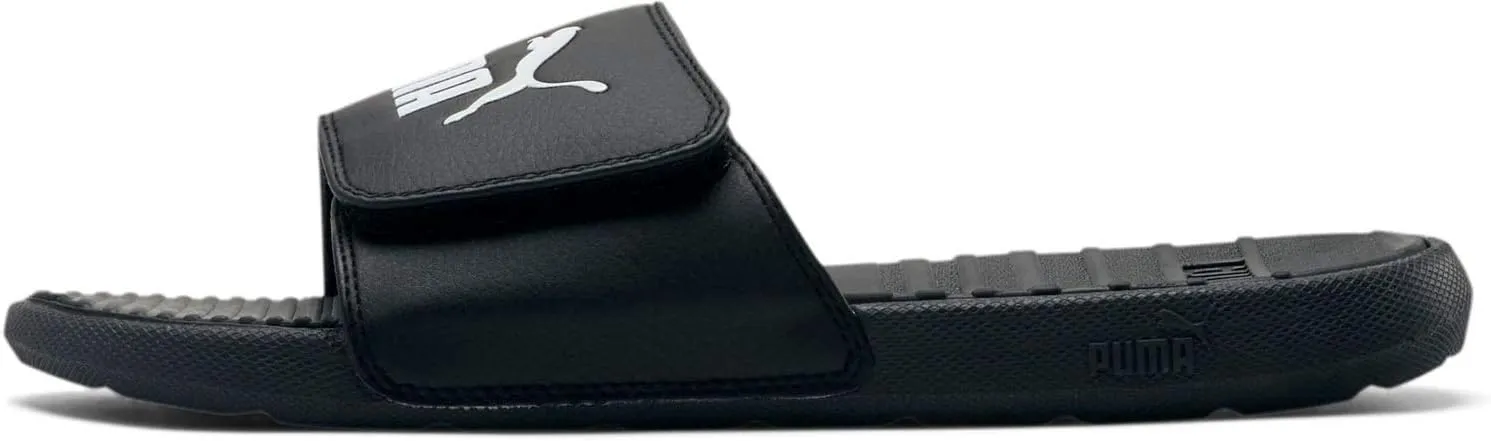 PUMA Men's COOL CAT 2.0 ALTERNATIVE CLOSURE Slide Sandals, Puma Black-Puma White, 8