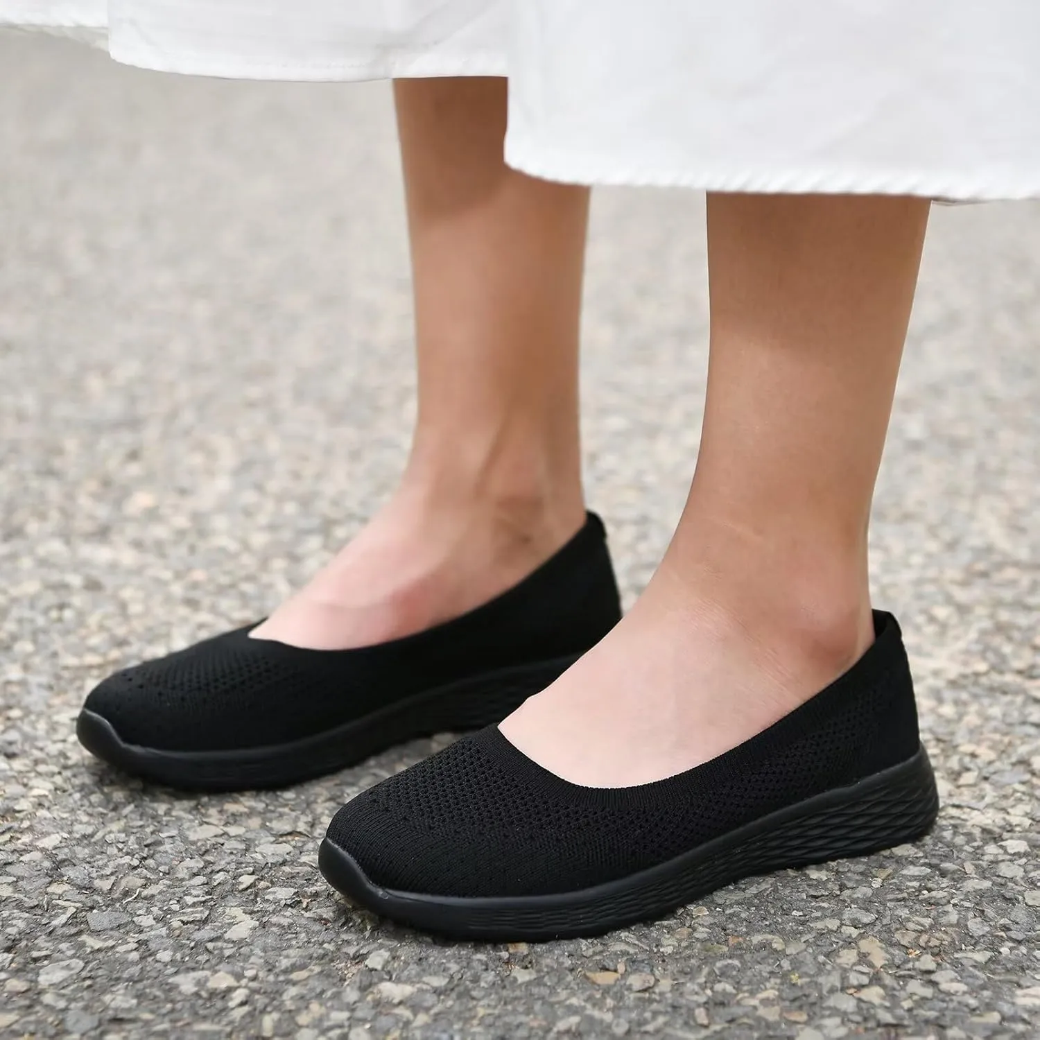 Puxowe Women's Shoes for Women Round Toe Slip on Women's Walking Flat Shoes Memory Foam Shoes Mesh Casual Nurse Sneakers Dress Shoes