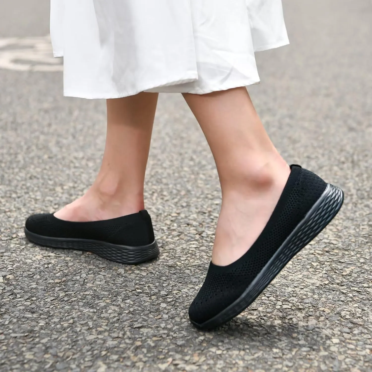 Puxowe Women's Shoes for Women Round Toe Slip on Women's Walking Flat Shoes Memory Foam Shoes Mesh Casual Nurse Sneakers Dress Shoes