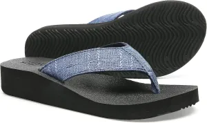 QLEYO Women's Platform Flip Flop with Arch Support, Comfortable Yoga Mat Wedge Flip-Flops, Athletic Walking Thong Slippers for Vacation/Shopping Mall/Wandering/Gathering