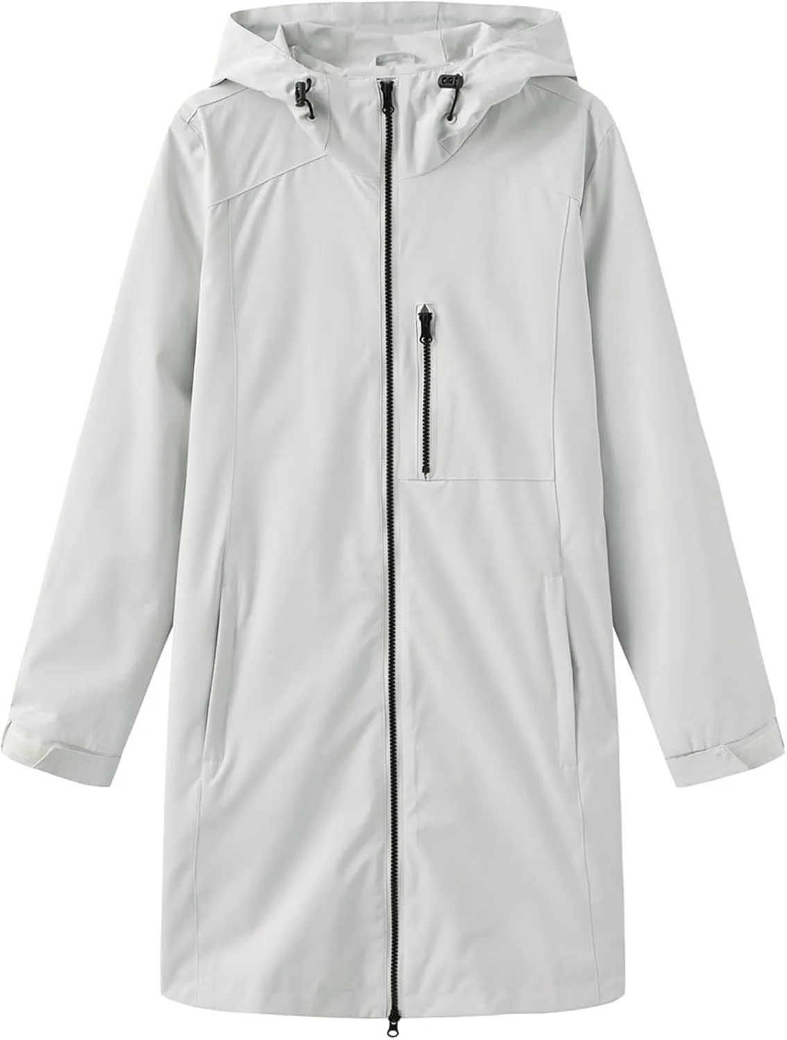 Rain Jackets for Women,Long Windbreaker Jacket with Hooded,Windproof winter Jacket for Running,Lightweight Raincoat