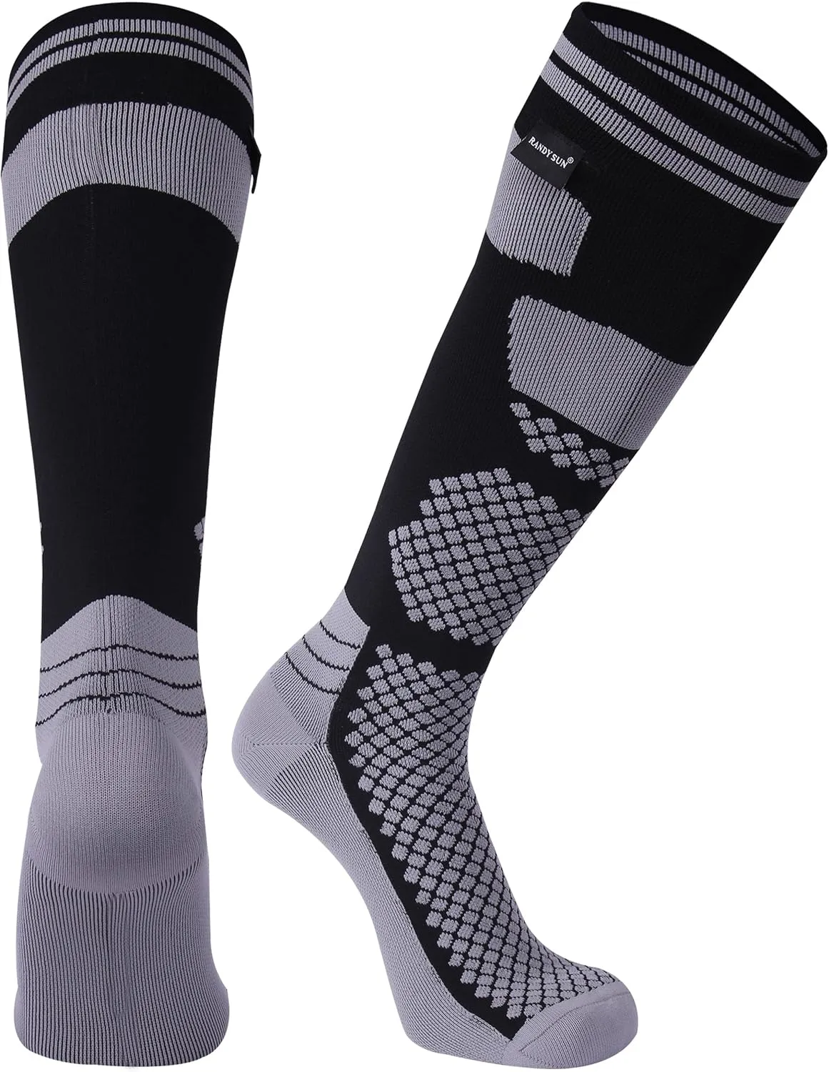 RANDY SUN Waterproof Skiing Socks, [SGS Certified] Unisex Knee High Breathable Hiking Trekking Sock 1 Pair