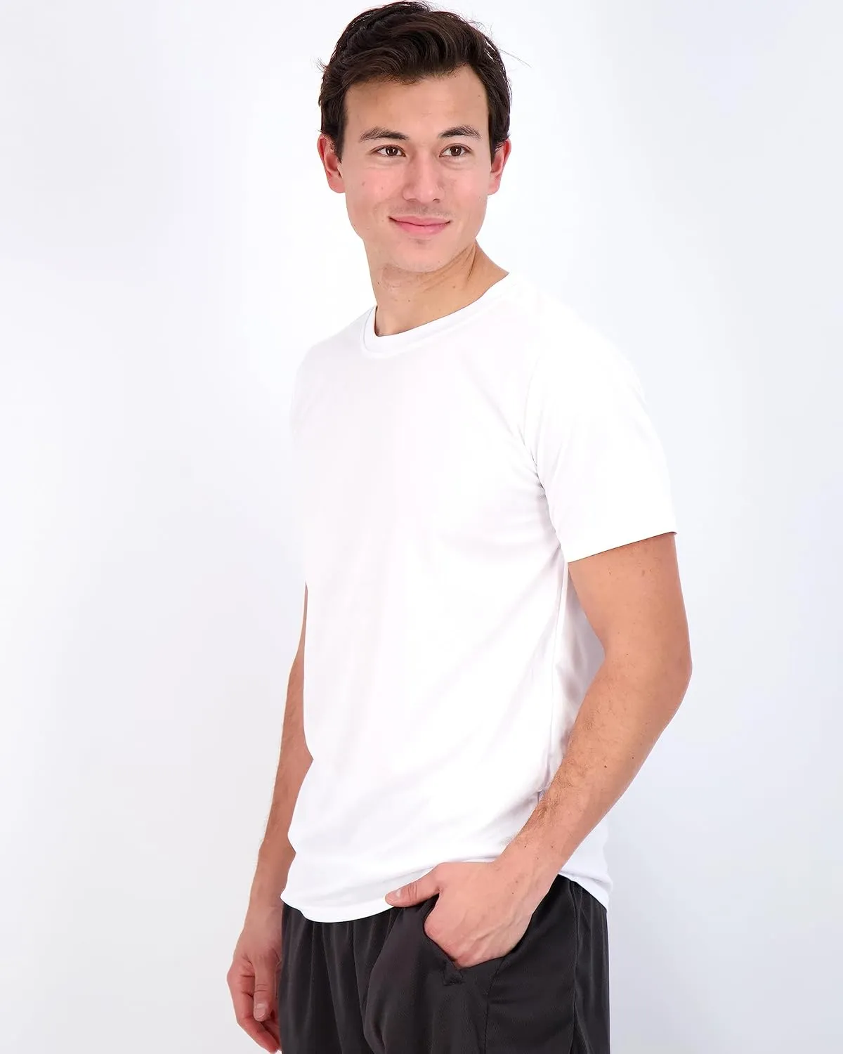 Real Essentials 5 Pack Men’s Active Quick Dry Mesh Crew Neck T Shirts | Athletic Short Sleeve Tee (Available in Big & Tall)