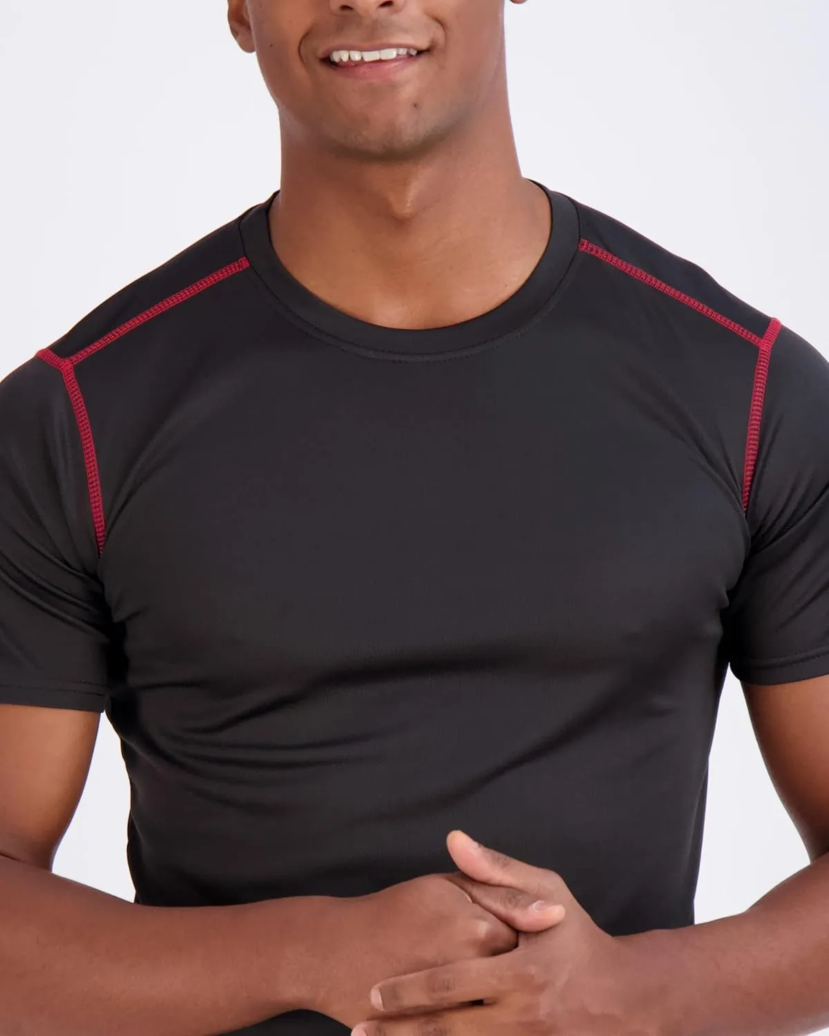 Real Essentials 5 Pack Men’s Active Quick Dry Mesh Crew Neck T Shirts | Athletic Short Sleeve Tee (Available in Big & Tall)