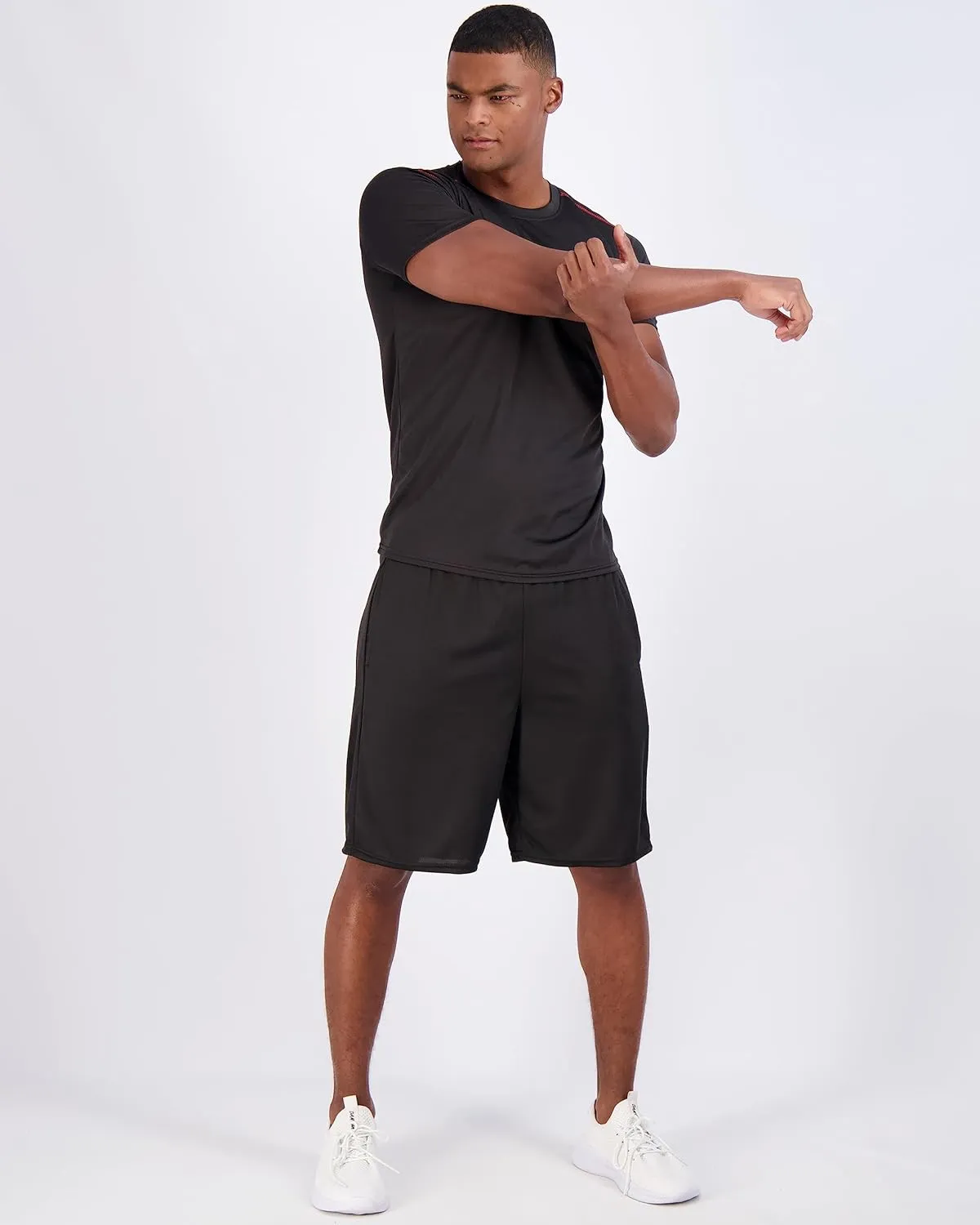 Real Essentials 5 Pack Men’s Active Quick Dry Mesh Crew Neck T Shirts | Athletic Short Sleeve Tee (Available in Big & Tall)