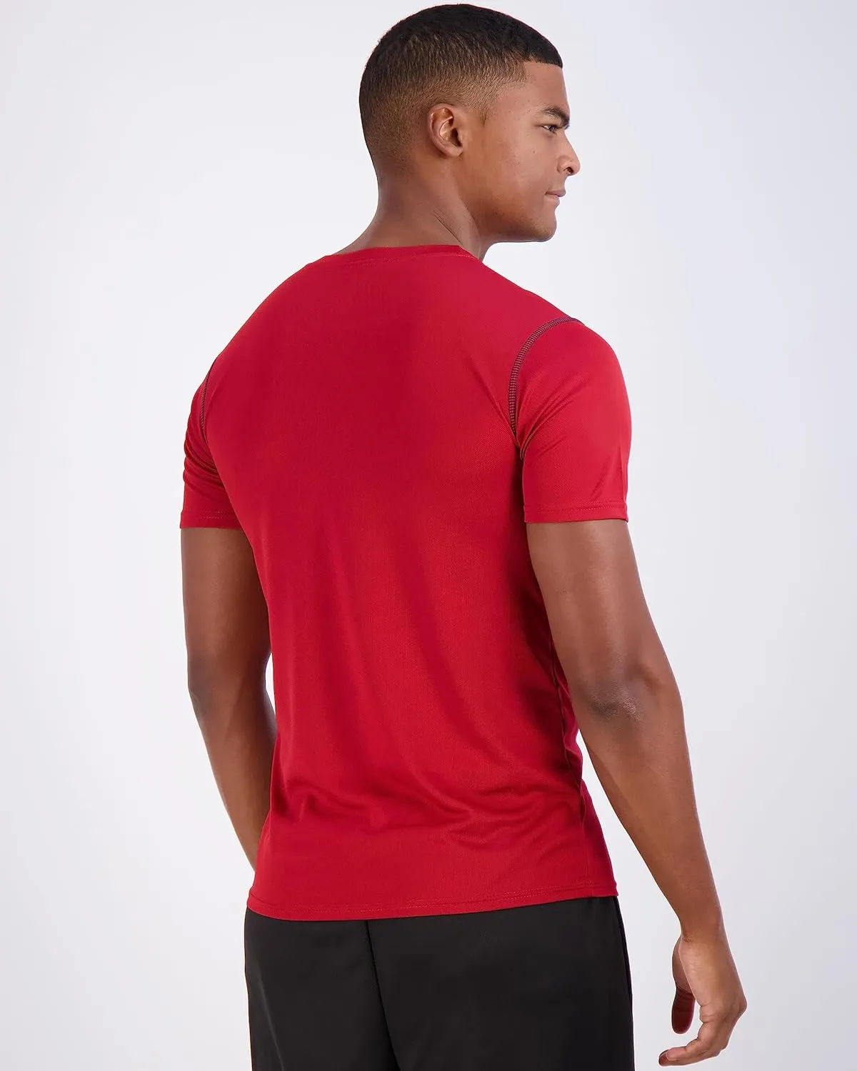 Real Essentials 5 Pack Men’s Active Quick Dry Mesh Crew Neck T Shirts | Athletic Short Sleeve Tee (Available in Big & Tall)
