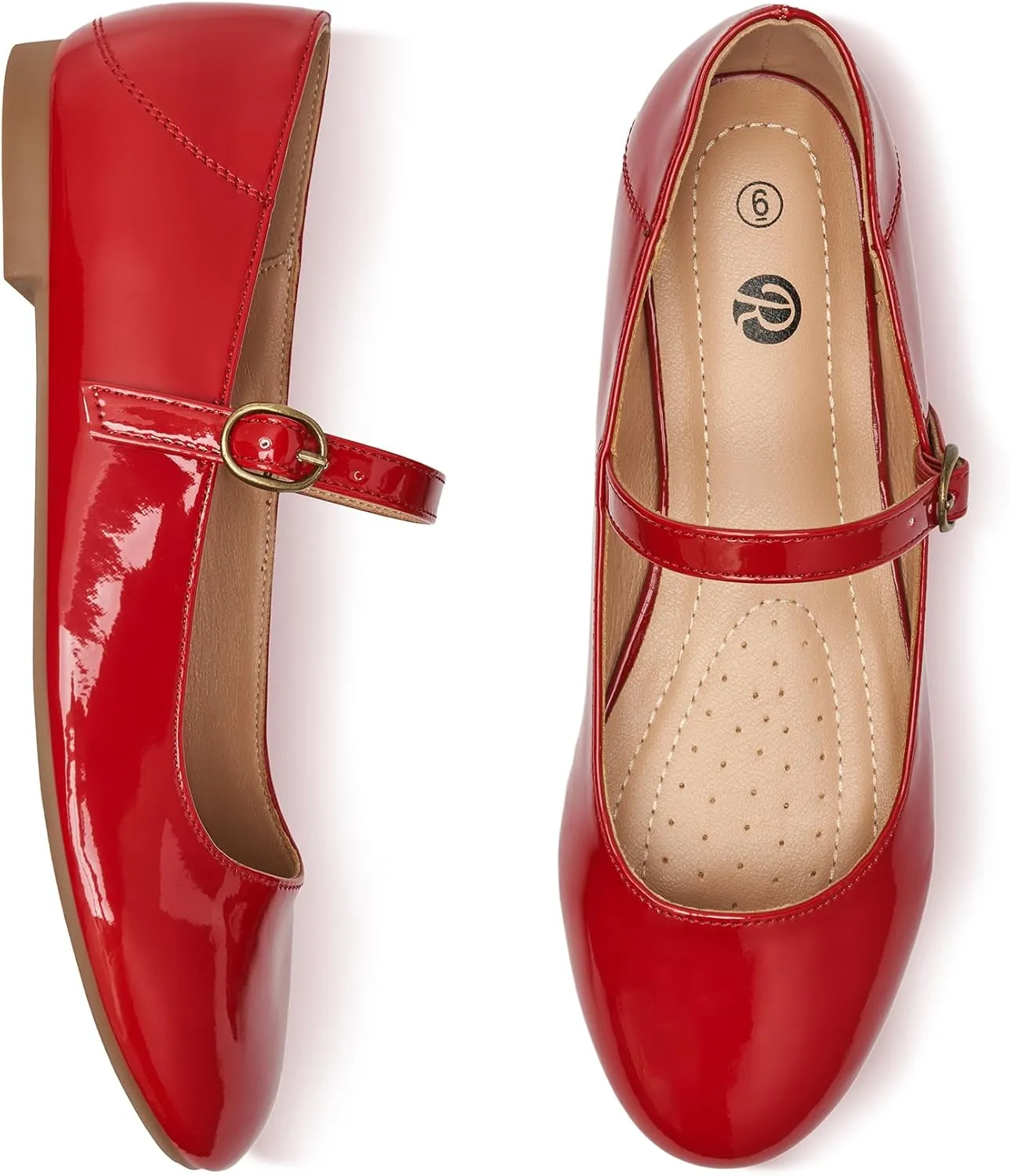 Rekayla Mary Jane Flats Shoes Women Dressy Comfortable Round Toe Slip on Ballet Flat