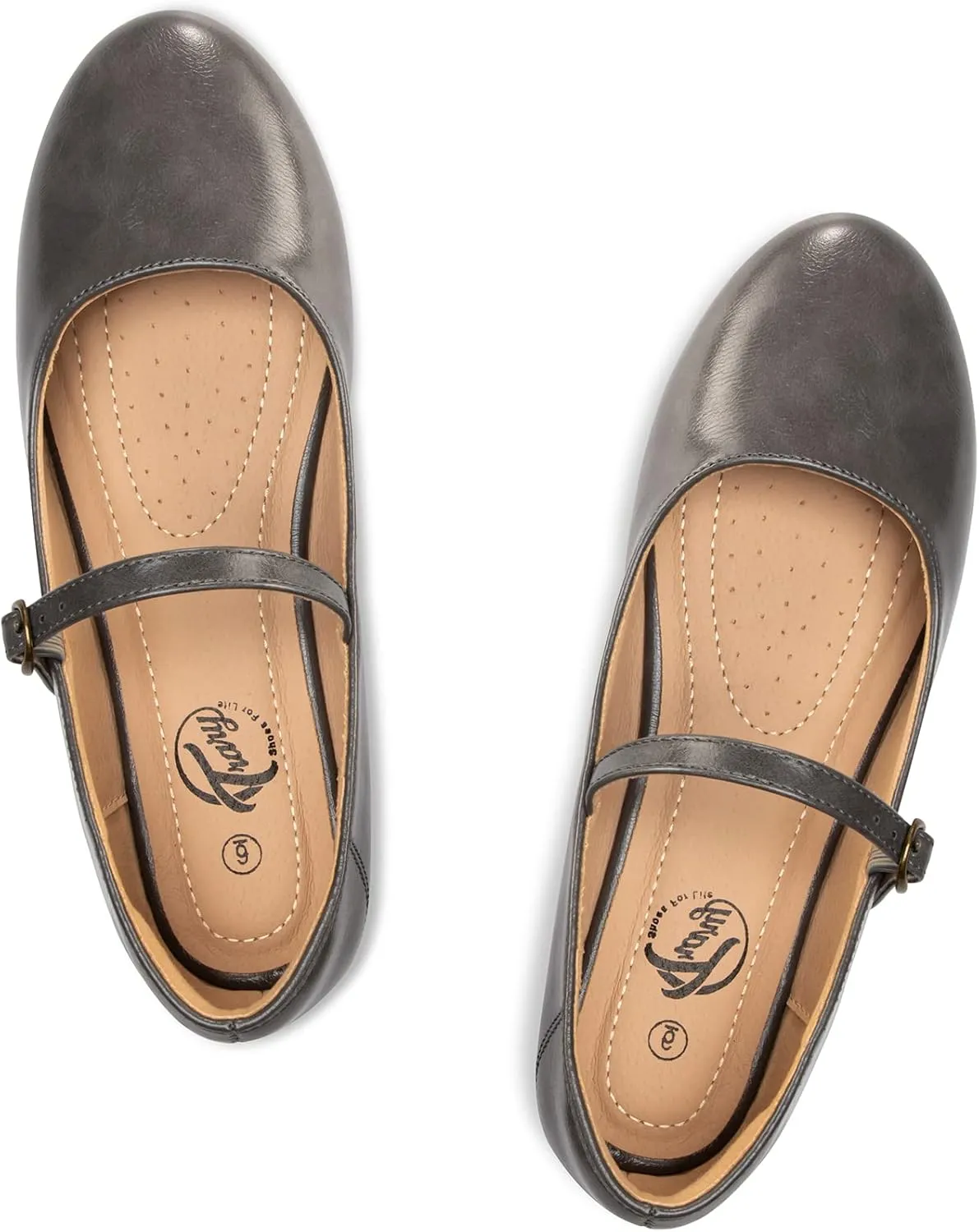 Rekayla Mary Jane Flats Shoes Women Dressy Comfortable Round Toe Slip on Ballet Flat