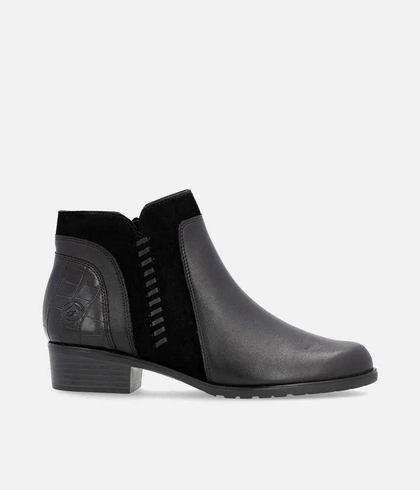 Remonte Dressy Black Ankle Boots