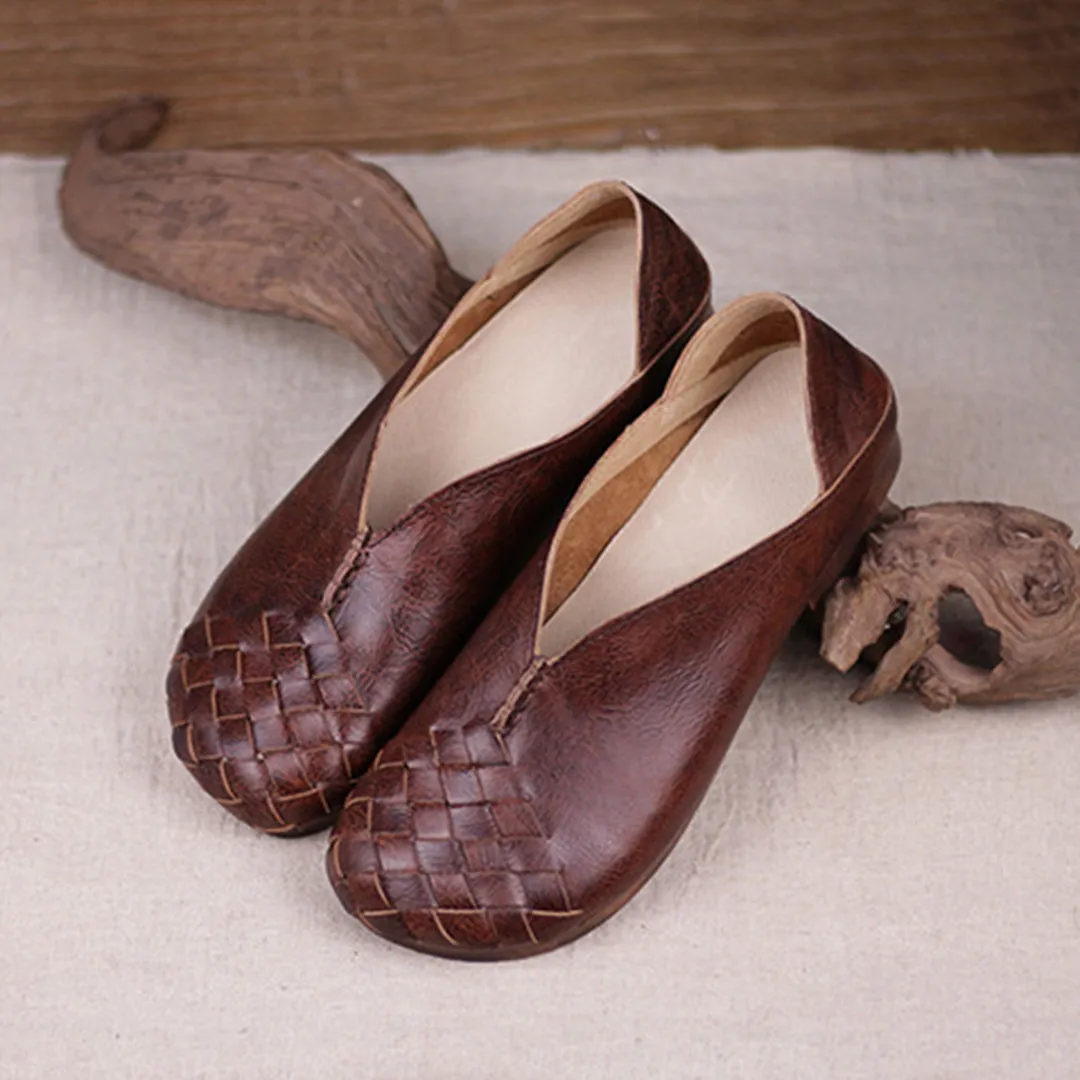 Retro Handmade Woven Comfortable Flat Shoes