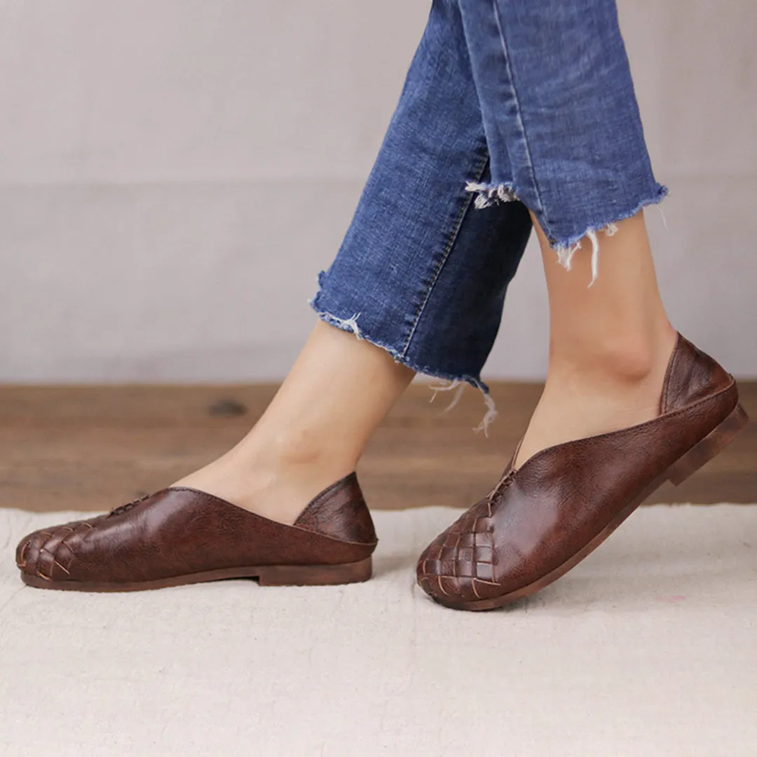 Retro Handmade Woven Comfortable Flat Shoes