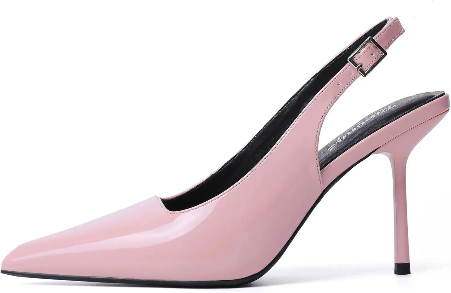 RIBONGZ Sexy Slingback Pumps Elegant Dressy Heels for Women Closed Toe Pointy High Heels Wedding Bride Prom Party Evening Shoes