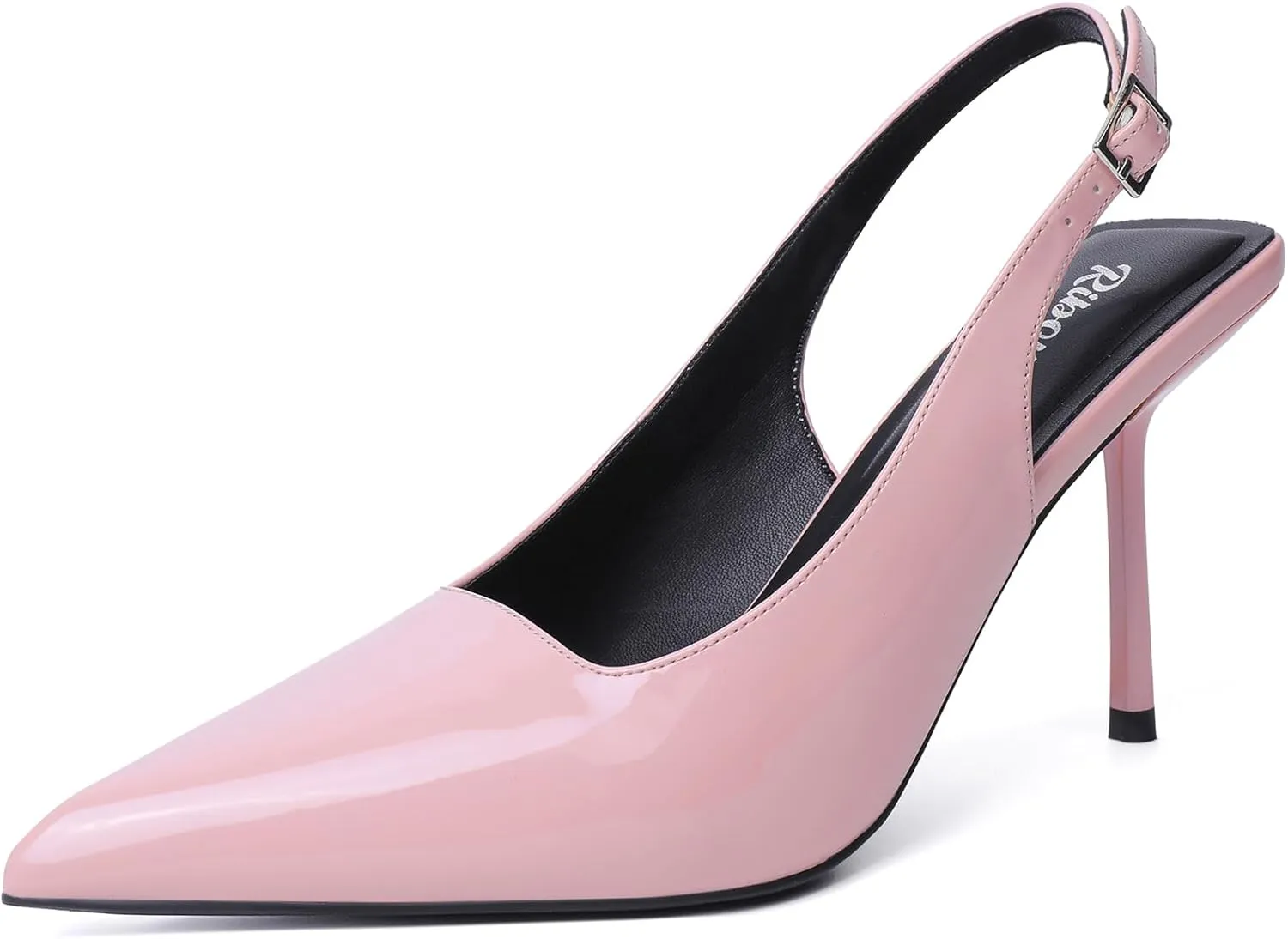 RIBONGZ Sexy Slingback Pumps Elegant Dressy Heels for Women Closed Toe Pointy High Heels Wedding Bride Prom Party Evening Shoes