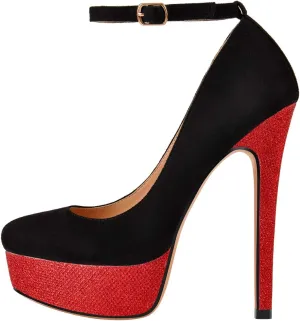 Richealnana Women's Double Platform Stiletto High Heel Pumps