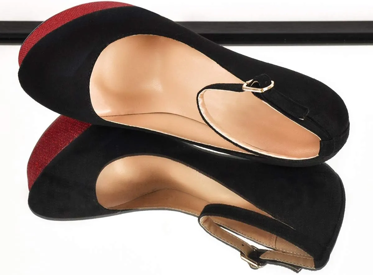 Richealnana Women's Double Platform Stiletto High Heel Pumps