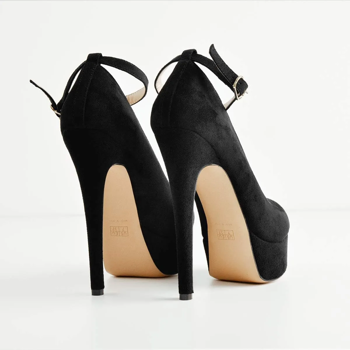 Richealnana Women's Double Platform Stiletto High Heel Pumps