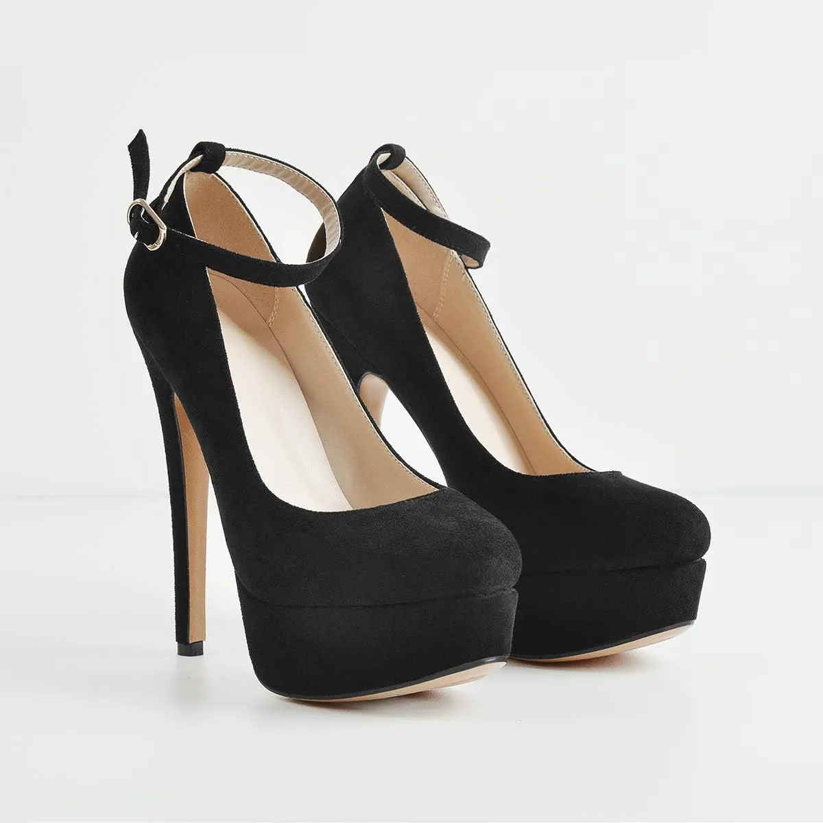 Richealnana Women's Double Platform Stiletto High Heel Pumps