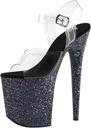 Roimaash Fancy Women 20CM Glitter Pole Dance Sandals