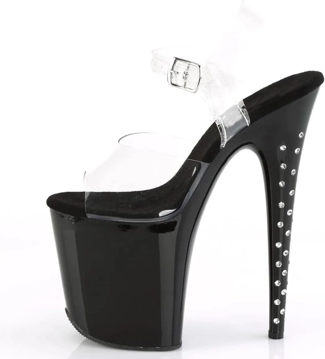 Roimaash Fancy Women 20CM Glitter Pole Dance Sandals