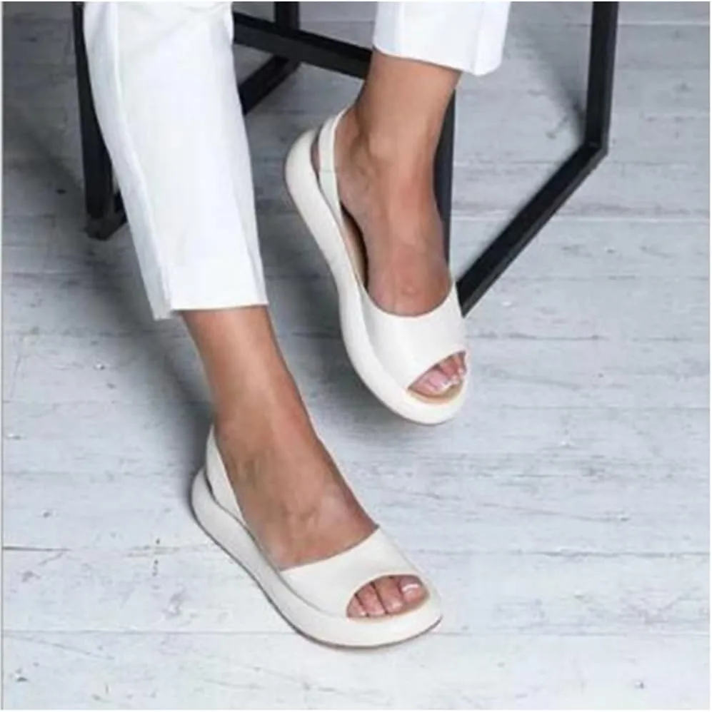 Rolinb Yifare Sandals,Women's Ultra-Comfy Casual Flat Orthotic Shoes, Platform Sandals,Suitable For All Foot Shapes