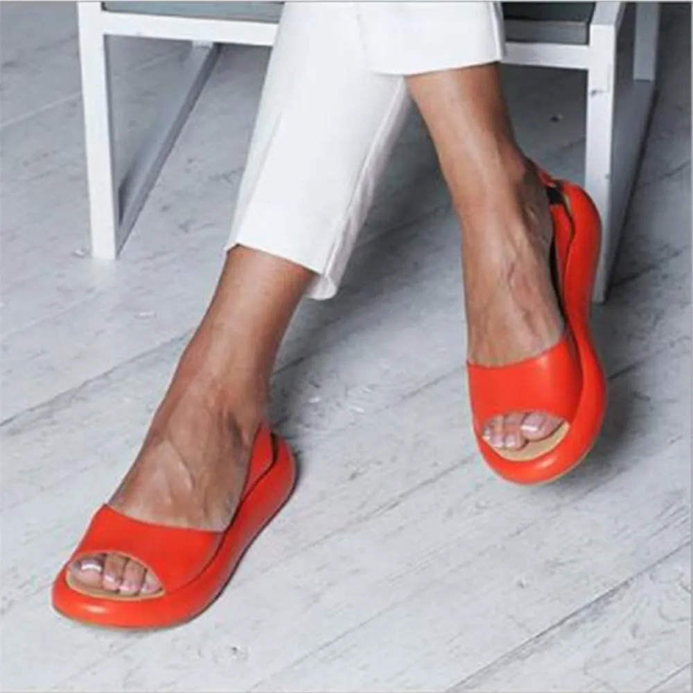 Rolinb Yifare Sandals,Women's Ultra-Comfy Casual Flat Orthotic Shoes, Platform Sandals,Suitable For All Foot Shapes