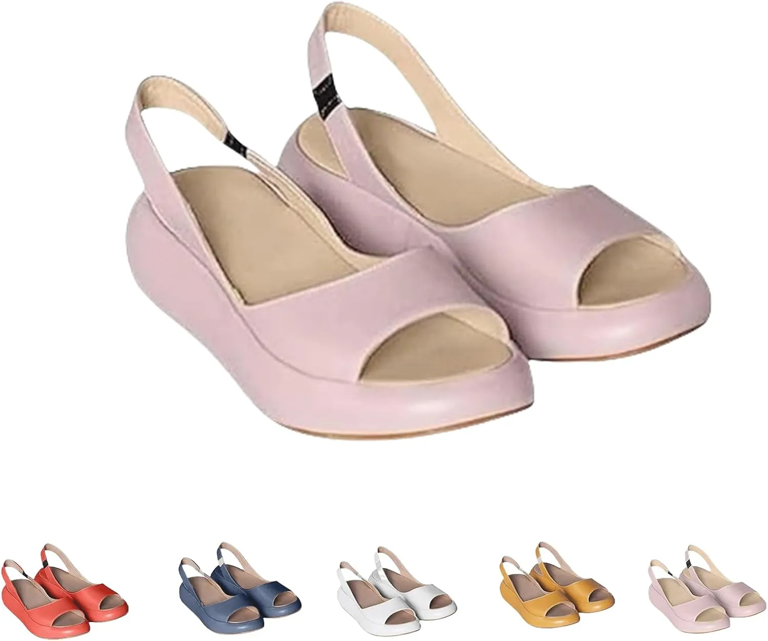 Rolinb Yifare Sandals,Women's Ultra-Comfy Casual Flat Orthotic Shoes, Platform Sandals,Suitable For All Foot Shapes